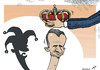 Cartoon: Spanish Monarcomedy (small) by rodrigo tagged spain king crown prince felipe burbon monarchy republicans