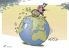 Cartoon: Tourism makes the world go round (small) by rodrigo tagged tourism tourist world record money business travel traveller