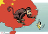 Cartoon: Year of the Monkey in Taiwan (small) by rodrigo tagged taiwan,china,elections,independence,democracy,freedom,tsai,ing,wen,president