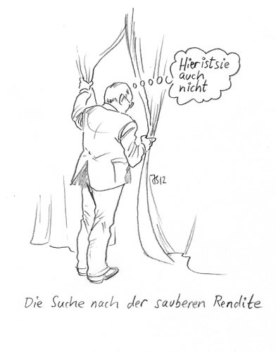 Cartoon: Saubere Rendite (medium) by jürgens tagged kapitalismus,wirtschaft,ethikfonds,gewinnstreben,managermoral