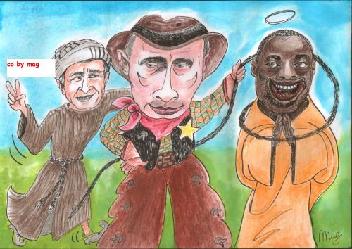 Cartoon: Charming trio (medium) by Mag tagged politics,leaders,media