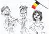 Cartoon: Our Belgian leaders (small) by Mag tagged politics,leaders,belgium,land,media,famous,people