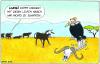 Cartoon: Neulich in der Savanne (small) by Yavou tagged geier,vulture,büffel,buffalo,savanne,aas,knochen,gerippe,yavou,kartunz,cartoon