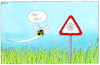 Cartoon: Oh! Oh! (small) by Yavou tagged hummel,bumblebee,stvo,straßenschild,sign,wiese,gras,insekt,spinne,spinnennetz,warning,warnung