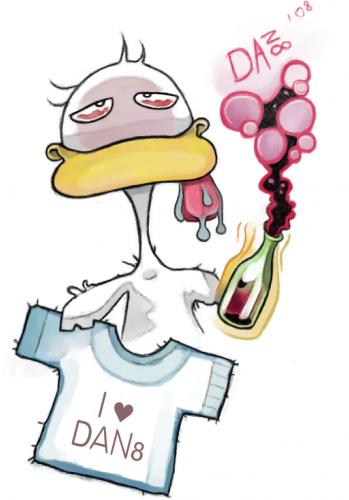 Cartoon: i love dan8 (medium) by dan8 tagged love,drunk,duck