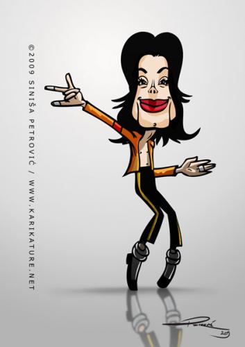 Cartoon: Michael Jackson (medium) by sinisap tagged michael,jackson