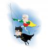 Cartoon: Steinmeier and Merkel (small) by besereno tagged steinmeier and merkel batman robin
