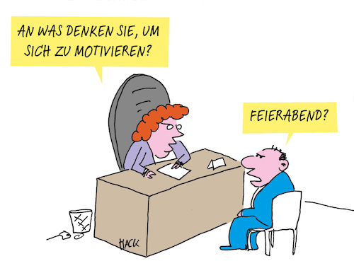 Cartoon: eine Frage der Motivation (medium) by ichglaubeshackt tagged büro,arbeit,job,feierabend,chef,motivation