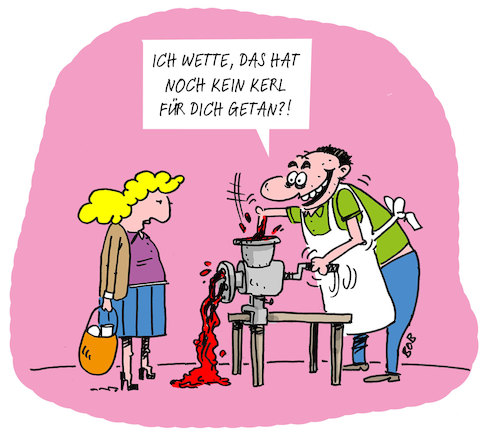 Cartoon: Liebesbeweis (medium) by ichglaubeshackt tagged liebesbeweis,fleischwolf