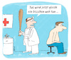 Cartoon: Autsch (small) by ichglaubeshackt tagged arzt,praxis,krankenhaus,baseballschläger,therapie,doktor,arztwitz