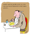 Cartoon: Buchstabensuppe (small) by ichglaubeshackt tagged suppe,restaurant,buchstabensuppe,hubert,essen,trottel
