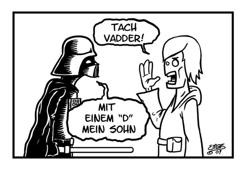 Cartoon: Vader Privat (medium) by embe tagged privat,vader,darth,embe