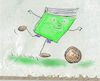 Cartoon: Book footballer (small) by SteveWeatherill tagged libraries