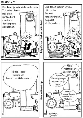 Cartoon: Verlorene Socken - Folge 1 (medium) by benno tagged socken,ufos