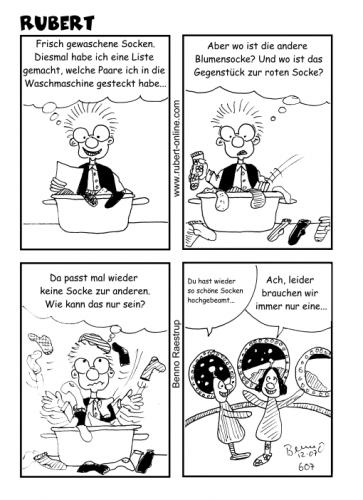 Cartoon: Verlorene Socken - Folge 2 (medium) by benno tagged socken,ufos