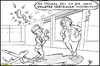 Cartoon: Wenn im Kanzleramt gedroht wird (small) by KritzelJo tagged merkel maiziere eurohawk vertrauen bundeskanzleramt bundeskanzlerin verteidigungsminister