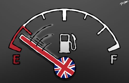 Cartoon: Nearing Empty (medium) by cartoonistzach tagged united,kingdom,uk,fuel,crisis,brexit,boris,johnson,united,kingdom,uk,fuel,crisis,brexit,boris,johnson