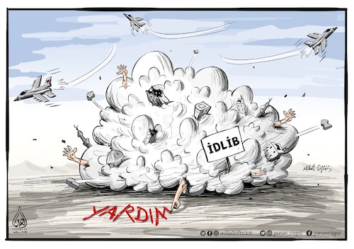 Cartoon: Idlib (medium) by Mikail Ciftci tagged idlib,syria,war,politican,mikail