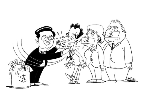 Cartoon: Die Wahrheit schweigt (medium) by Kringe tagged rettungsschirm,menschenrechte,china,euro,euro,china,menschenrechte,rettungsschirm
