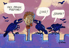 Cartoon: Early Facebook (small) by Kringe tagged facebook posting post head beheaded raven