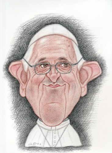 Cartoon: Pope Francis (medium) by Gero tagged caricature