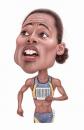 Cartoon: Marion Jones (small) by Gero tagged caricature