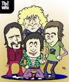 Cartoon: The Who (small) by lexgromiko tagged the,who,band,townshend,rock