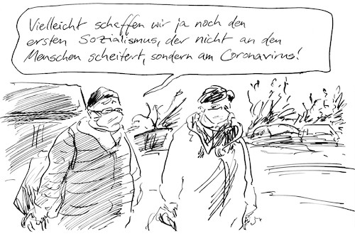 Cartoon: Chance (medium) by Bernd Zeller tagged sozialismus