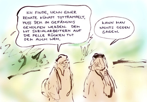 Cartoon: Künast (medium) by Bernd Zeller tagged künast,grüne,sozialarbeiter
