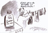 Cartoon: Neuer Duft... (small) by Bernd Zeller tagged duft,waschen,wäsche,männer,weichspüler,hartspüler,parfüm,moschus