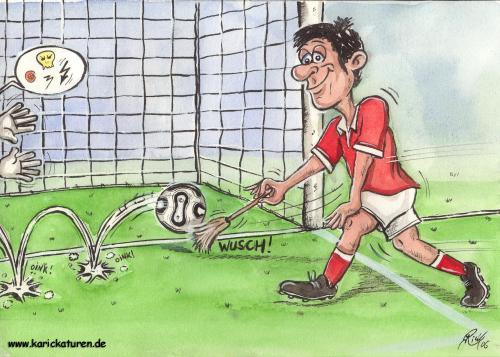 Cartoon: Fussball - Abstauber - 2006 (medium) by Portraits-Karikaturen tagged fußball,fußballkarikatur,fußballspieler,fussballkarikatur,fussball,karikatur,abstauber