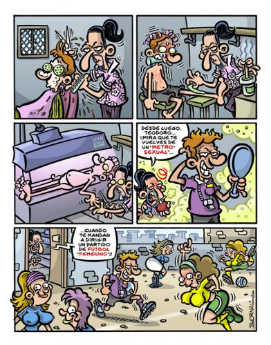 Cartoon: Fuera de Juego. (medium) by Bernal tagged comic,comix,bernal,humor,football,magazine,sport,man