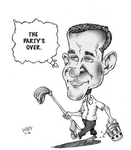 Cartoon: Obama win (medium) by wyattsworld tagged obama,us,president