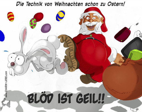 Cartoon: Ostern (medium) by Charmless tagged saturn,markt,media,weihnachten,ostern