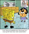 Cartoon: Breakin Spongebob (small) by noodles tagged breakdancing,spongebob,squarepants,cartoons,clean,floor