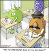 Cartoon: Cheating Spud (small) by noodles tagged mr,potato,head,cheating,on,test