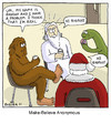Cartoon: My Name Is Bigfoot (small) by noodles tagged religion support groups santa loch ness monster god donuts
