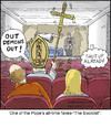Cartoon: The Exorcist (small) by noodles tagged movies,pope,exorcist,noodles