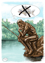 Cartoon: thinker (small) by zule tagged thinker,auguste,rodin,fishing