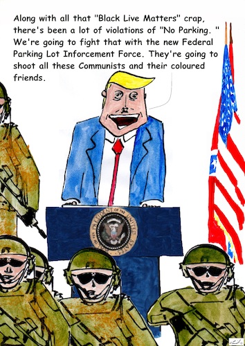 Cartoon: False parking Force (medium) by Stefan von Emmerich tagged vote,him,away,donald,trump,dump,president,america,the,liar,tweets,tonight