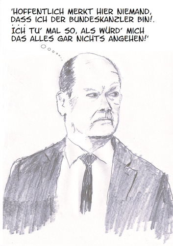 Cartoon: hide and cover (medium) by Stefan von Emmerich tagged scholz,bundeskanzler