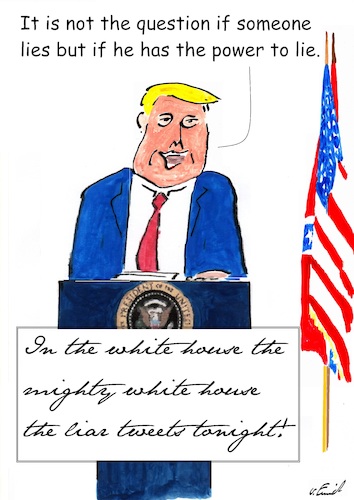 Cartoon: Liar (medium) by Stefan von Emmerich tagged donald,trump,corona,joy,to,the,world