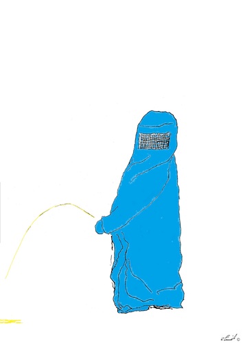 Cartoon: Taliban Drag Queen (medium) by Stefan von Emmerich tagged taliban,drag,queen,frauenrechte,afghanistan