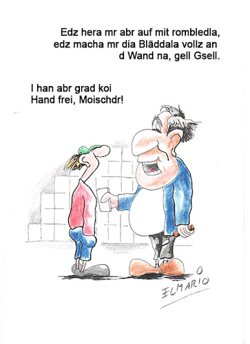 Cartoon: Fliasalegr (medium) by elmario55 tagged schwaben,schwäbisch,fliasalegr