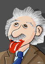 Cartoon: Einstein (small) by elihu tagged einstein,caricature,rolling,stone