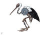 Cartoon: fiction stork (small) by Battlestar tagged fiction stork storch vogel bird nature natur animal tiere drawing painting illustration