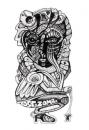 Cartoon: Second Person (small) by Battlestar tagged weird illustration black and white