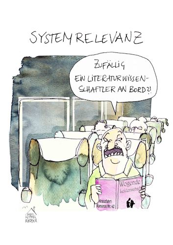 Cartoon: Systemrelevanz (medium) by Koppelredder tagged corona,covid19,systemrelevanz,relevanz,literatur,literaturwissenschaft,groschenroman,kreuzfahrt,romanze,deutschebahn,corona,covid19,systemrelevanz,relevanz,literatur,literaturwissenschaft,groschenroman,kreuzfahrt,romanze,deutschebahn