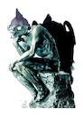 Cartoon: Rodin (small) by Koppelredder tagged rodin,augusterodin,skulptur,kunst,modernekunst,denker,querdenker,aluhut