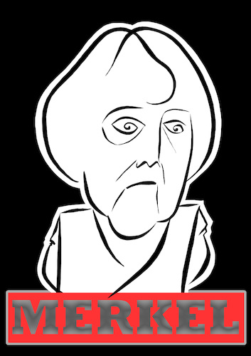 Cartoon: Merkel (medium) by Wesam Khalil tagged merkel,cdu,thüringen,wahlen,annulierungen,afd,fdp,tabus,grenzen,königin,politik,allmacht,parteien,ausgrenzungen,landtagswahlen,landtag,landtags